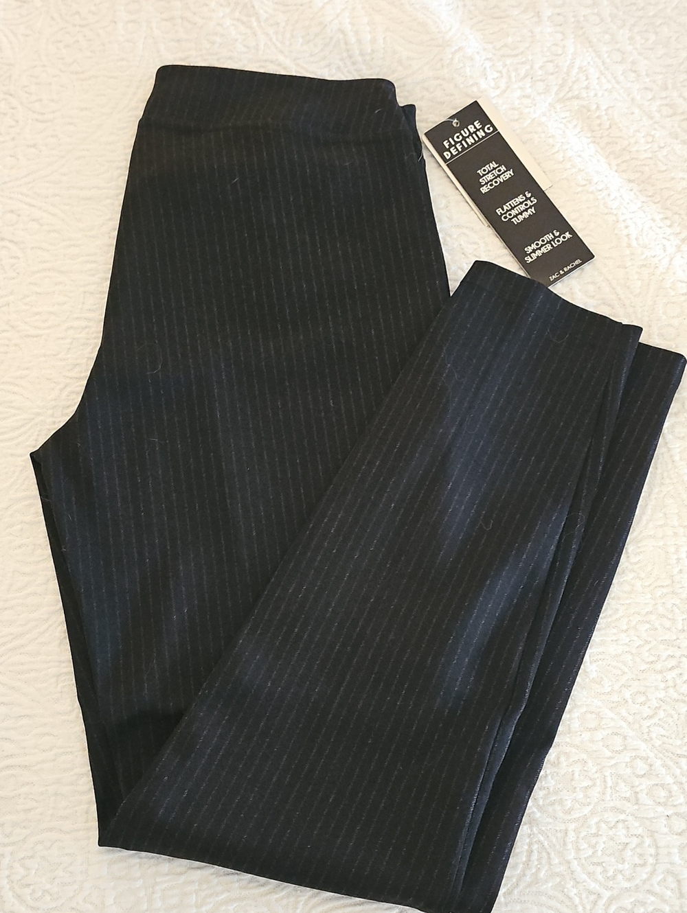 Zac & Rachel Black Pinstripe Skinny Pants